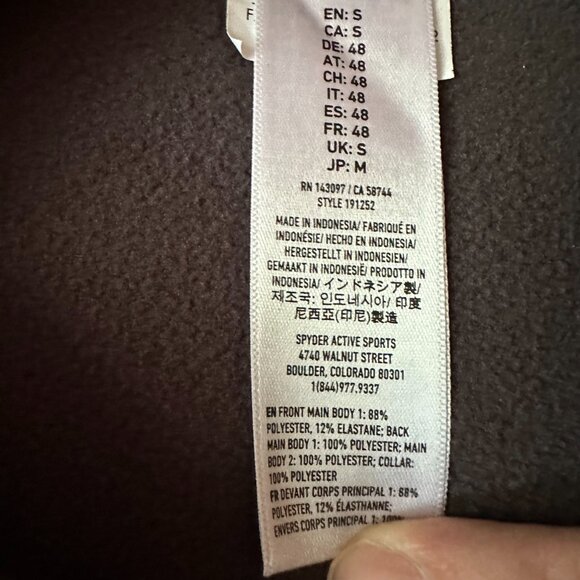 Spyder Sweater Mens Small 1/4 Zip Mock Neck Fleece Grey Long Sleeve - Picture 10 of 11